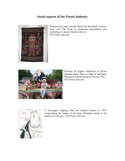 Potatoes have had a social impact for thousands of years