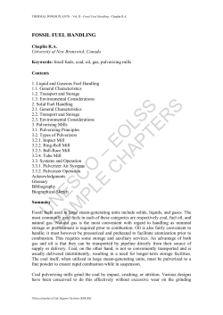 Fossil Fuel Handling