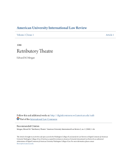 Retributory Theatre - Digital Commons @ American University