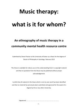 Music therapy: what is it for whom?