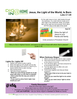 Jesus, the Light of the World, Is Born