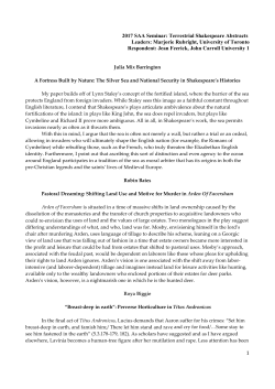 50. Terrestrial Shakespeare - Shakespeare Association of America