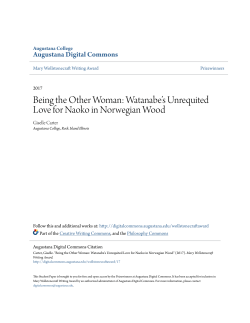 Watanabe`s Unrequited Love for Naoko in Norwegian Wood
