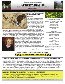 Information Links - Evans Library