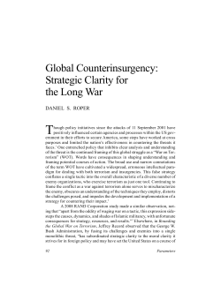 Global Counterinsurgency: Strategic Clarity for the Long War