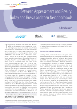 Between Appeasement and Rivalry: Turkey and Russia and