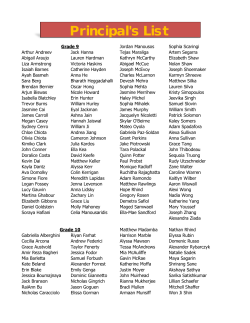 Principal`s List