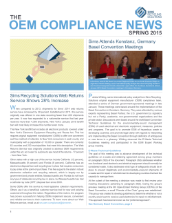 oem compliance news - Sims Recycling Solutions