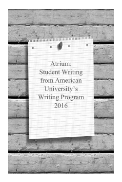 Atrium 2016 - American University