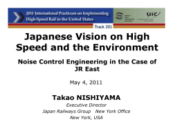 Japanese Vision on High Speed and the Environment