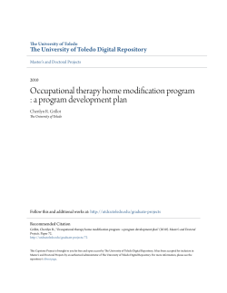 Occupational therapy home modification program
