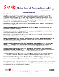 Peer Review Guide - York University Libraries