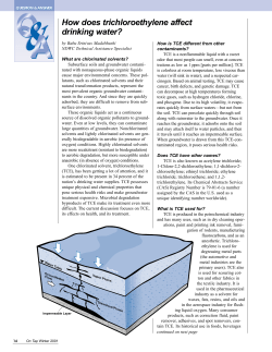 How does trichloroethylene affect drinking water?