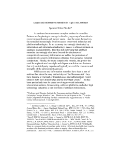 Access and Information Remedies in High Tech Antitrust