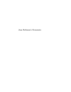 Joan Robinson`s Economics