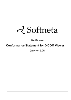 Conformance Statement for DICOM Viewer