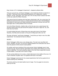 Easy Dr. Heidegger`s Experiment
