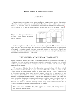 Plane waves in three dimensions