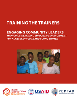 training the trainers - Health Communication Capacity Collaborative
