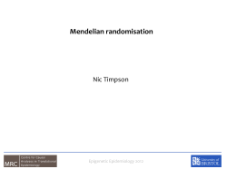 Mendelian randomisation