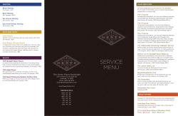 service menu - The Gents Place