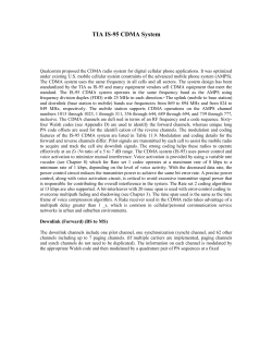 TIA IS-95 CDMA System