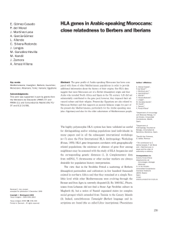 HLA genes in Arabic-speaking Moroccans: close relatedness to