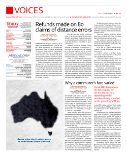 Why a commuter`s fare varied