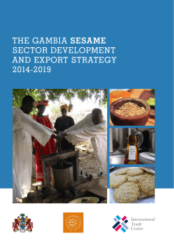 the gambia sesame sector development and export strategy 2014