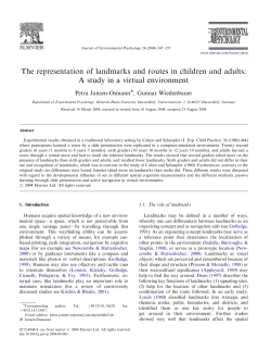 The representation of landmarks and routes in children and adults: A