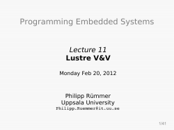 Slides on Lustre verification