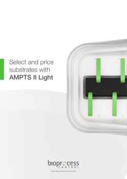 Select and price substrates with AMPTS II Light
