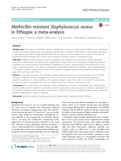 Methicillin resistant Staphylococcus aureus in Ethiopia: a meta