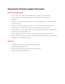 Greg Koontz Airshows Support Document