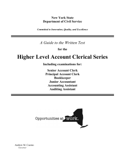 Higher Level Account Clerical Series