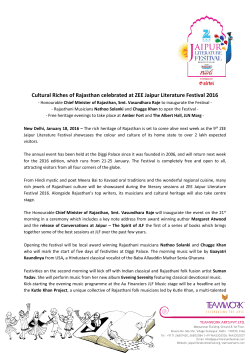 Cultural Riches of Rajasthan celebrated at ZEE Jaipur Literature