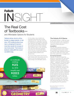 The Real Cost of Textbooks