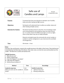 Safe use of Candles and Lamps