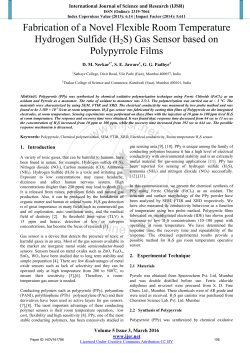 Fabrication of a Novel Flexible Room Temperature Hydrogen