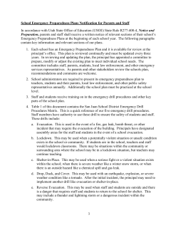 School Emergency Preparedness Plans Notification
