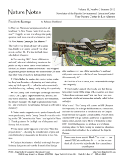 July 2012 pg 1.pub - Pajarito Environmental Education Center