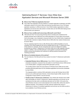 Cisco and Microsoft Customer FAQ