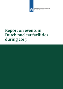 Events at Dutch Nuclear Facilities in 2015