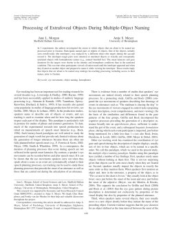 Processing of Extrafoveal Objects During Multiple