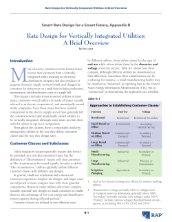 Rate Design for Vertically Integrated Utilities