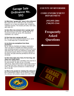 Garage Sales FAQS / Venta De Garaje Preguntas Com&uacute;n