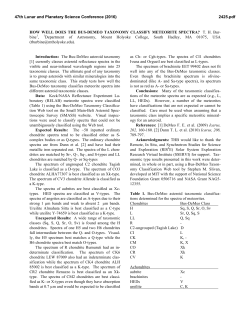 HOW WELL DOES THE BUS-DEMEO TAXONOMY CLASSIFY