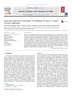 Solid state reduction of chromium (VI) pollution for Al2O3&ndash;Cr metal