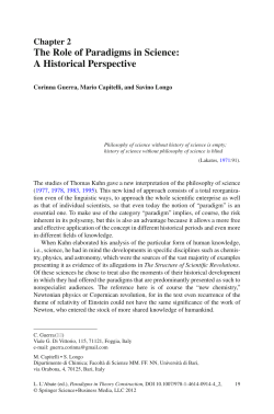 The Role of Paradigms in Science: A Historical Perspective