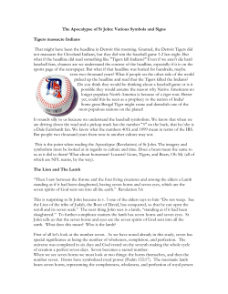 The Apocalypse of St John: Various Symbols and Signs Tigers